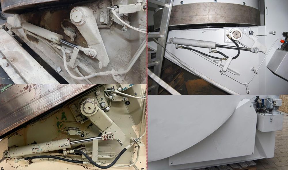 Hydraulikzylinder vorher/nachher