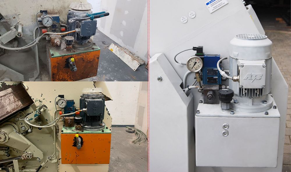 Hydraulikpumpe vorher/nchher