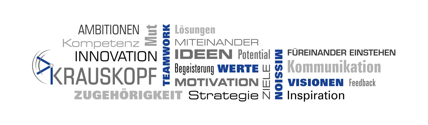 Wertewolke mit verschiedenen W&ouml;rtern